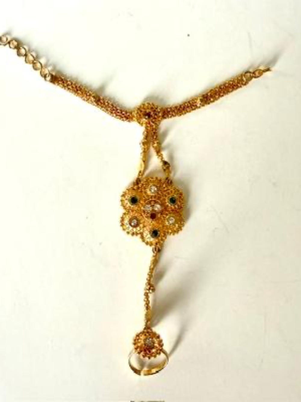 Pair of bracelet chain with ring